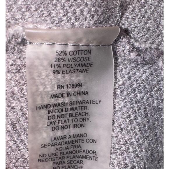 Sioni Gray Star Print Open Front Hooded Cardigan | Size Medium - Picture 5 of 5